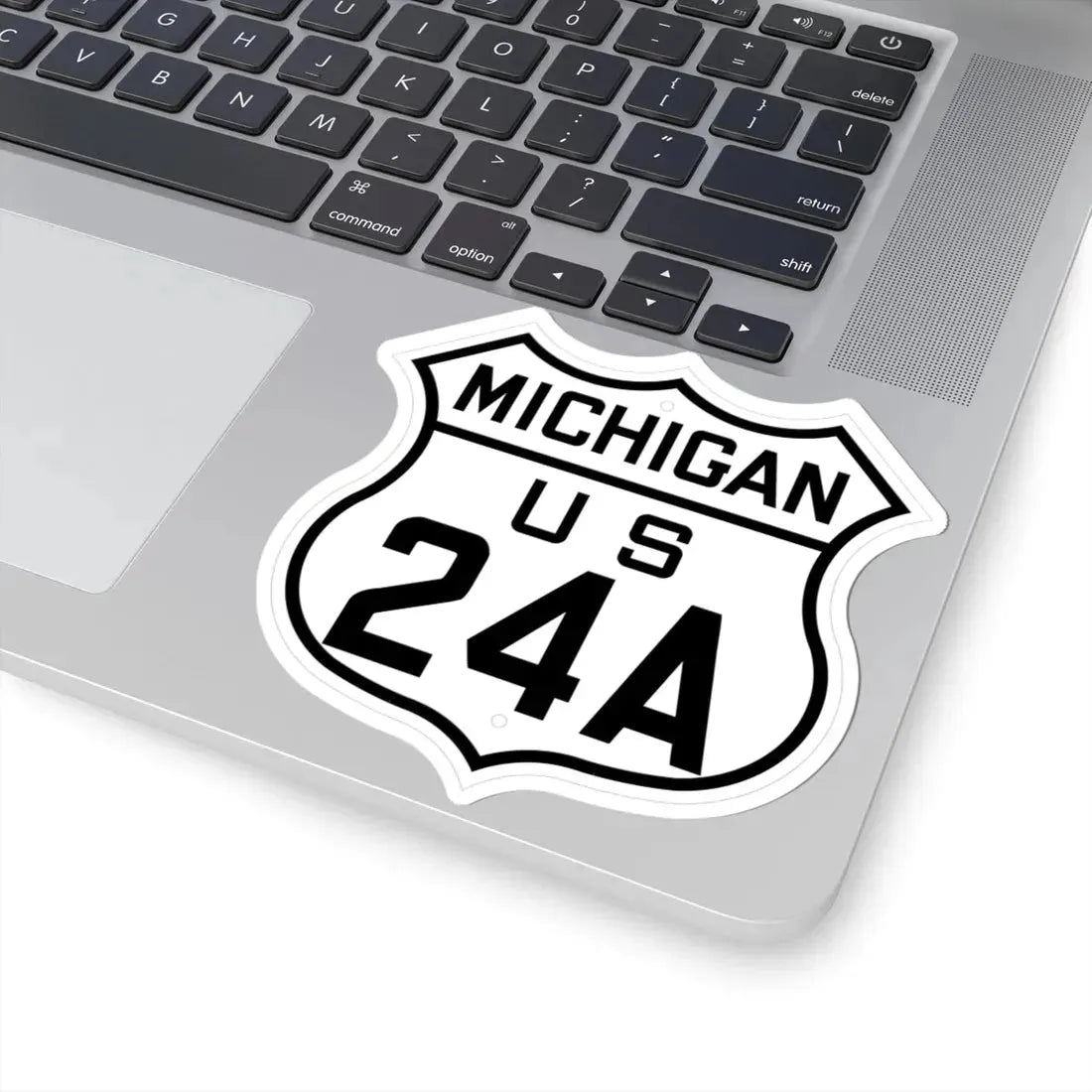 US 24A Michigan 1926 (Michigan) (Road Sign) STICKER Vinyl Kiss-Cut Decal - The Sticker Space