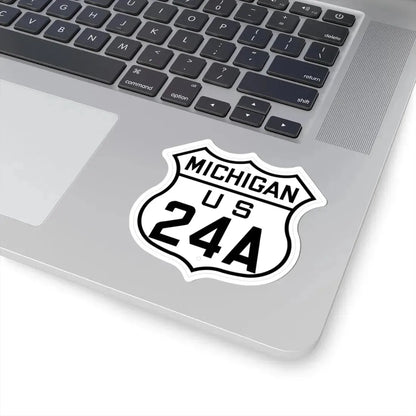 US 24A Michigan 1926 (Michigan) (Road Sign) STICKER Vinyl Kiss-Cut Decal - The Sticker Space