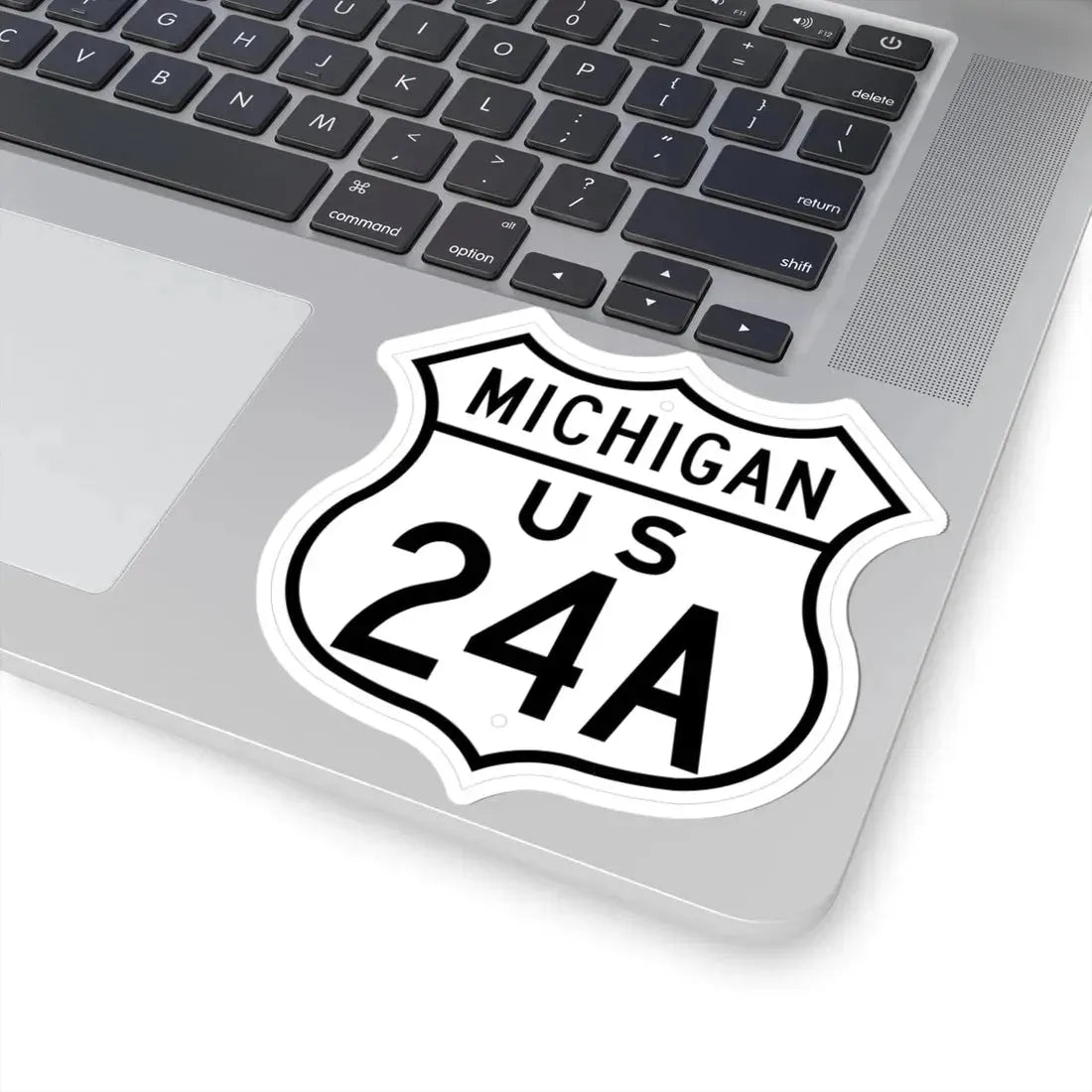 US 24A Michigan 1948 (Michigan) (Road Sign) STICKER Vinyl Kiss-Cut Decal - The Sticker Space