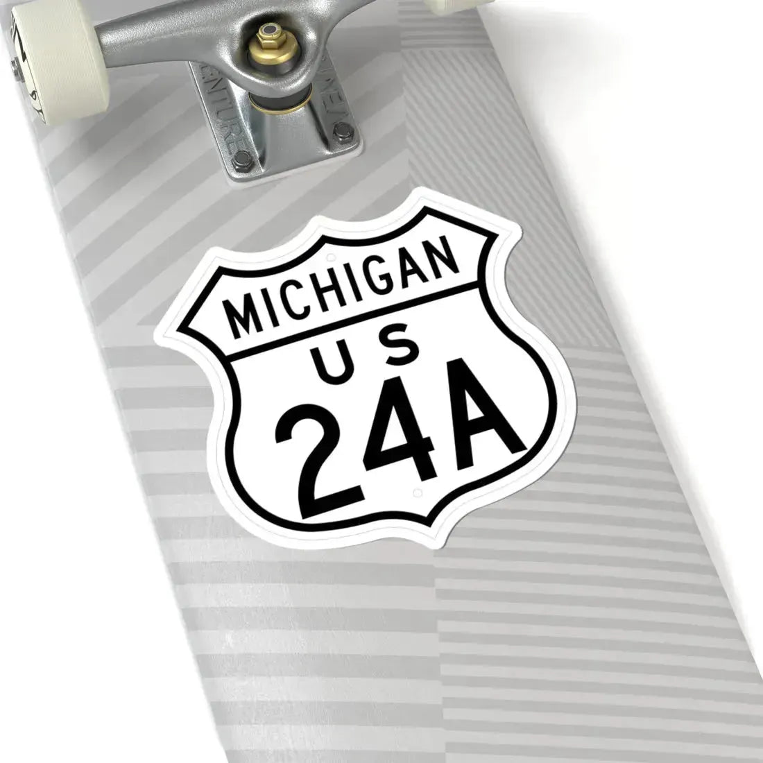 US 24A Michigan 1948 (Michigan) (Road Sign) STICKER Vinyl Kiss-Cut Decal - The Sticker Space