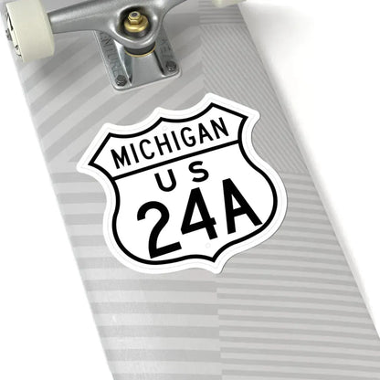 US 24A Michigan 1948 (Michigan) (Road Sign) STICKER Vinyl Kiss-Cut Decal - The Sticker Space