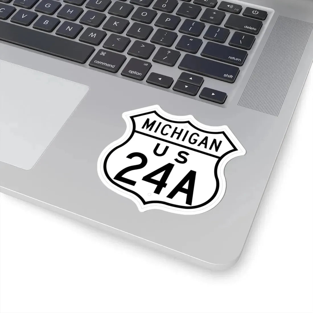US 24A Michigan 1948 (Michigan) (Road Sign) STICKER Vinyl Kiss-Cut Decal - The Sticker Space