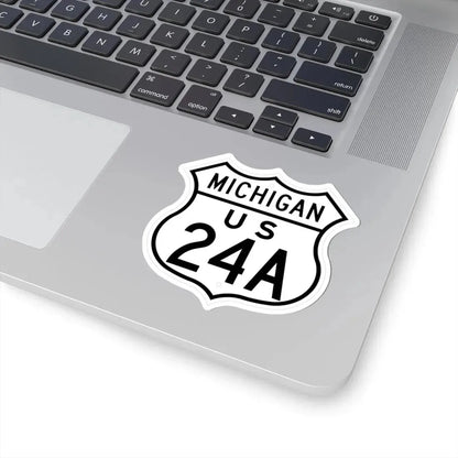US 24A Michigan 1948 (Michigan) (Road Sign) STICKER Vinyl Kiss-Cut Decal - The Sticker Space