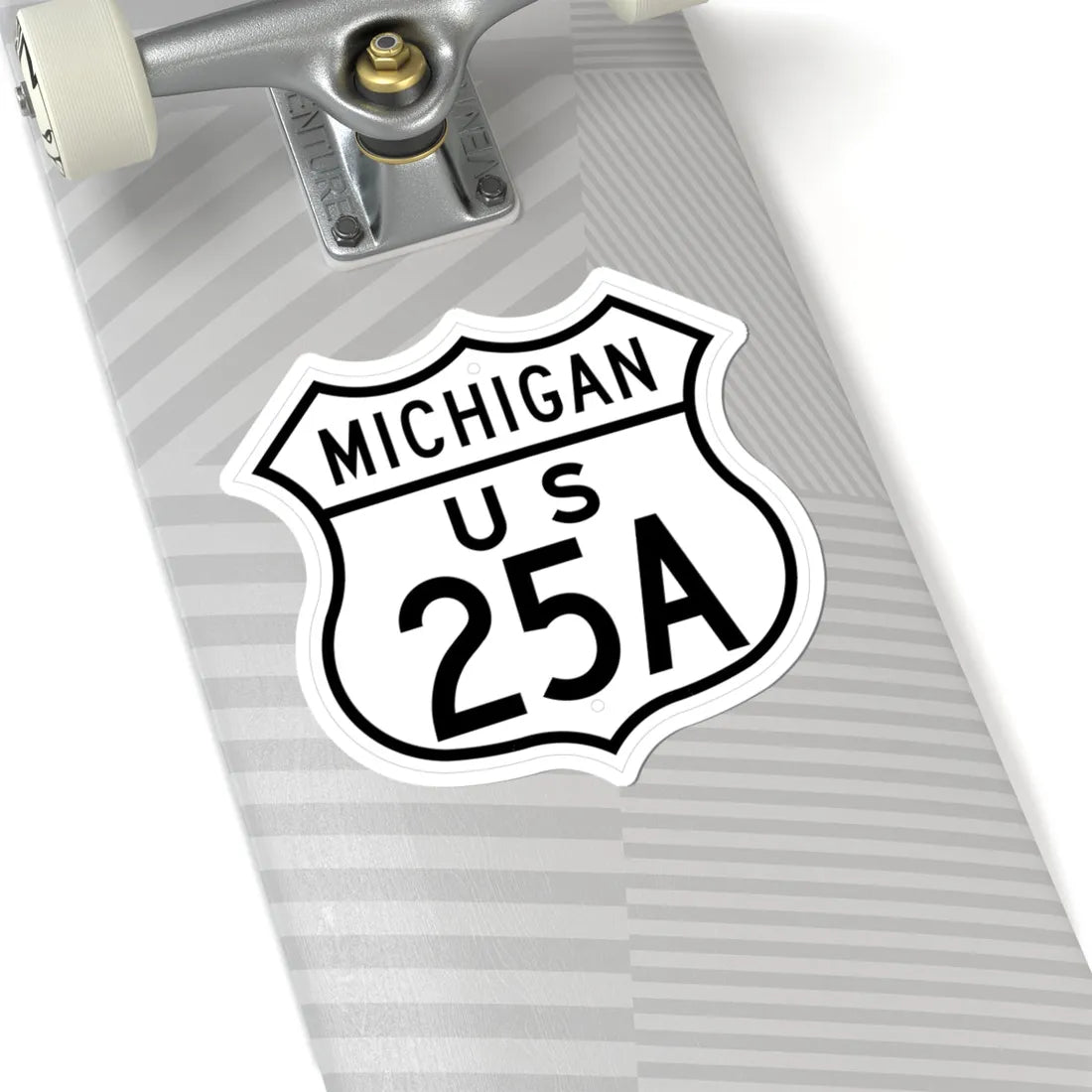 US 25A Michigan 1948 (Michigan) (Road Sign) STICKER Vinyl Kiss-Cut Decal - The Sticker Space