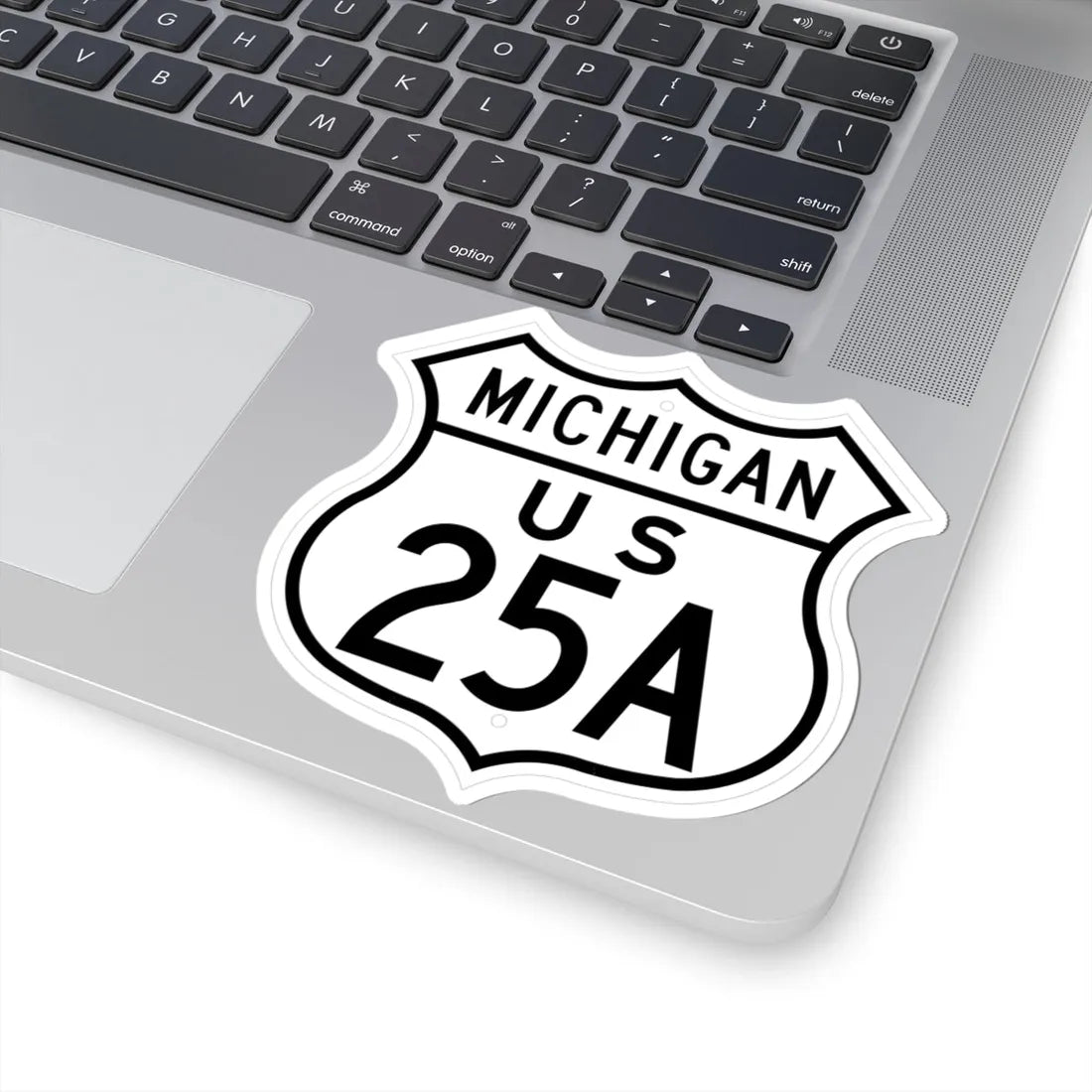 US 25A Michigan 1948 (Michigan) (Road Sign) STICKER Vinyl Kiss-Cut Decal - The Sticker Space