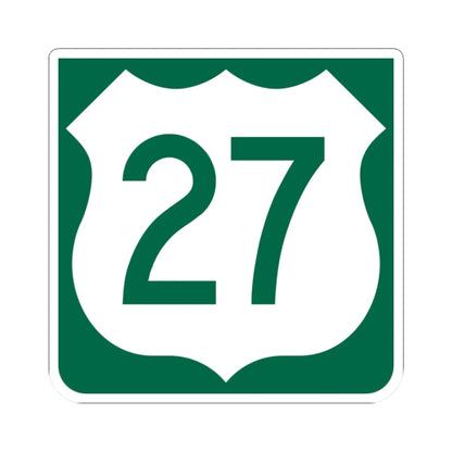 US 27 FL reversed (Florida) (Road Sign) STICKER Vinyl Kiss-Cut Decal 2 Inch White - The Sticker Space