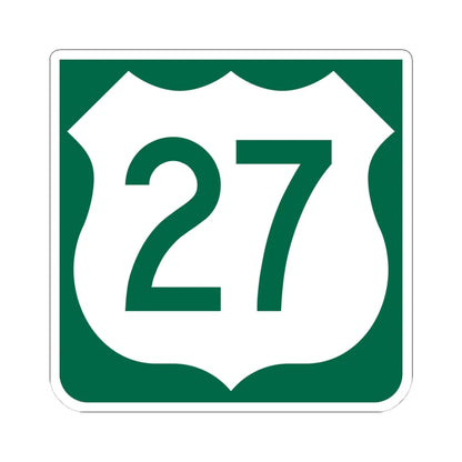 US 27 FL reversed (Florida) (Road Sign) STICKER Vinyl Kiss-Cut Decal 4 Inch White - The Sticker Space