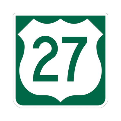 US 27 FL reversed (Florida) (Road Sign) STICKER Vinyl Kiss-Cut Decal 6 Inch White - The Sticker Space