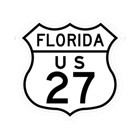 US 27 Florida 1948 (Florida) (Road Sign) STICKER Vinyl Kiss-Cut Decal 2 Inch White - The Sticker Space