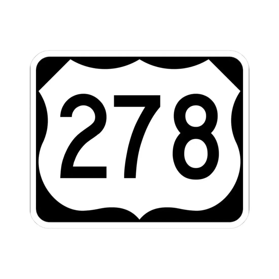 US 278 AR (Arkansas) (Road Sign) STICKER Vinyl Kiss-Cut Decal 3 Inch White - The Sticker Space