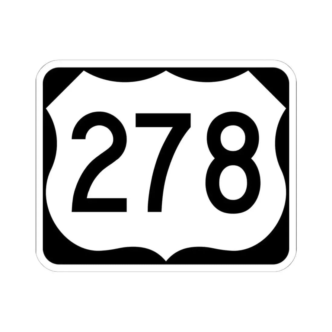 US 278 AR (Arkansas) (Road Sign) STICKER Vinyl Kiss-Cut Decal 6 Inch White - The Sticker Space