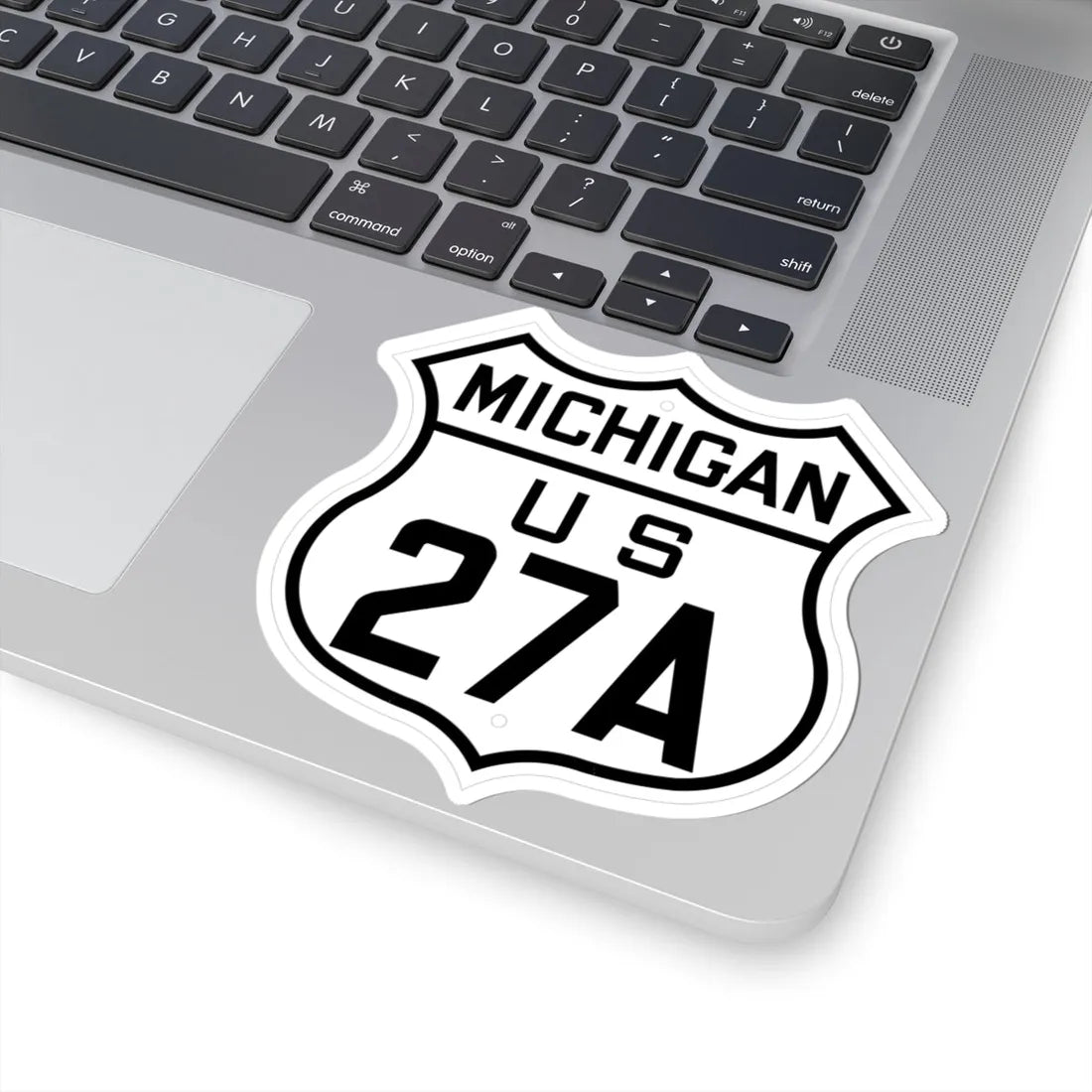 US 27A Michigan 1926 (Michigan) (Road Sign) STICKER Vinyl Kiss-Cut Decal - The Sticker Space