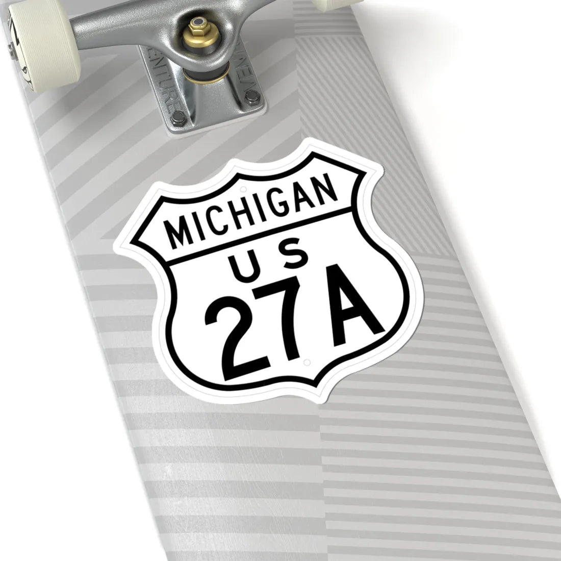 US 27A Michigan 1948 (Michigan) (Road Sign) STICKER Vinyl Kiss-Cut Decal - The Sticker Space