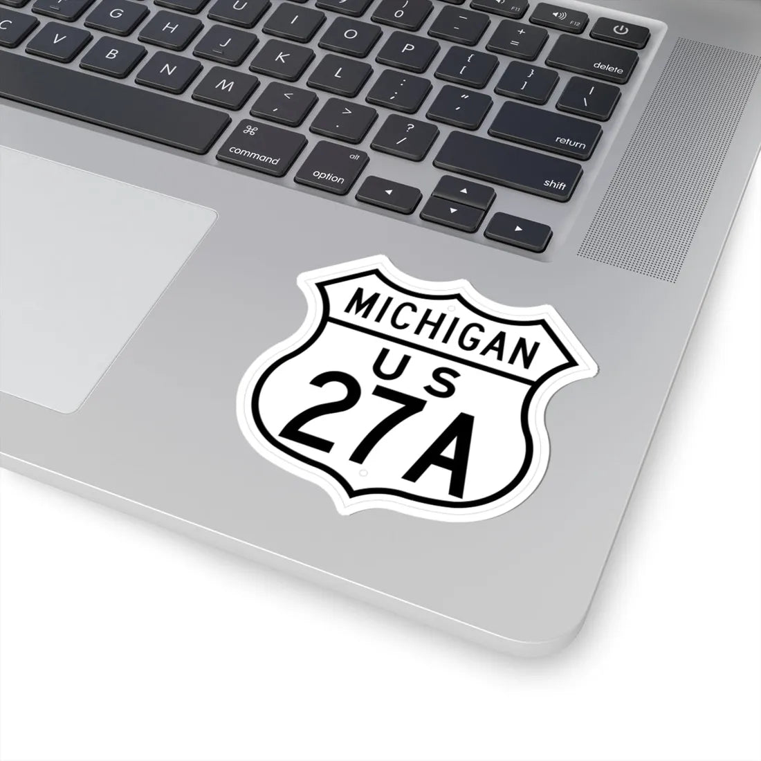 US 27A Michigan 1948 (Michigan) (Road Sign) STICKER Vinyl Kiss-Cut Decal - The Sticker Space
