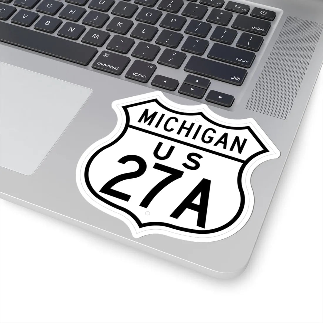US 27A Michigan 1948 (Michigan) (Road Sign) STICKER Vinyl Kiss-Cut Decal - The Sticker Space