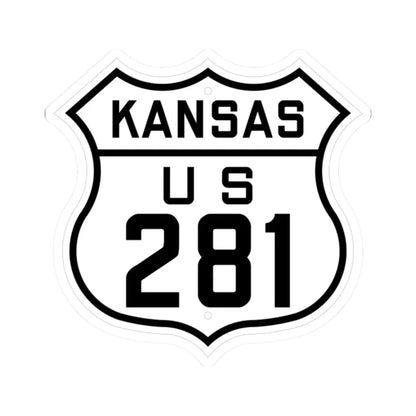US 281 Kansas 1926 (Kansas) (Road Sign) STICKER Vinyl Kiss-Cut Decal 2 Inch White - The Sticker Space