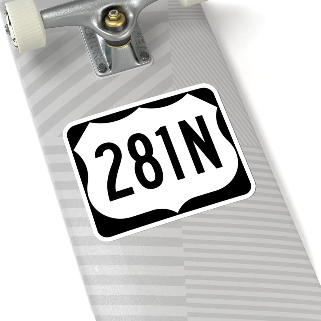 US 281N (North Dakota) (Road Sign) STICKER Vinyl Kiss-Cut Decal - The Sticker Space
