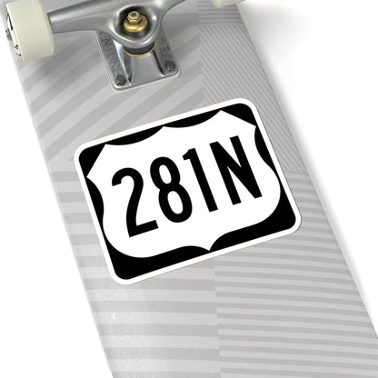 US 281N (North Dakota) (Road Sign) STICKER Vinyl Kiss-Cut Decal - The Sticker Space