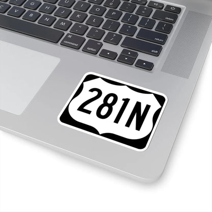 US 281N (North Dakota) (Road Sign) STICKER Vinyl Kiss-Cut Decal - The Sticker Space