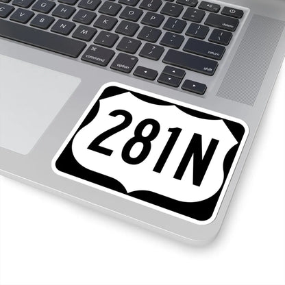 US 281N (North Dakota) (Road Sign) STICKER Vinyl Kiss-Cut Decal - The Sticker Space