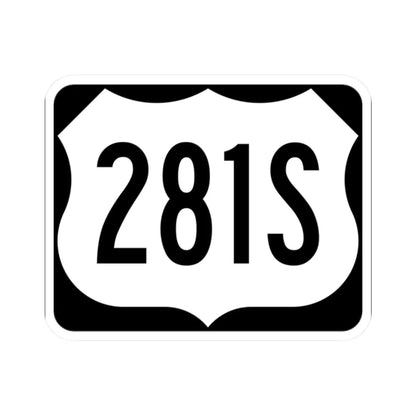 US 281S (North Dakota) (Road Sign) STICKER Vinyl Kiss-Cut Decal 2 Inch White - The Sticker Space