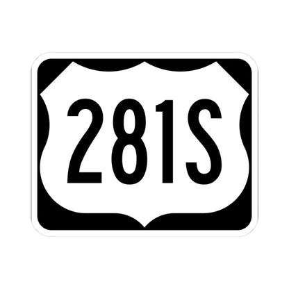 US 281S (North Dakota) (Road Sign) STICKER Vinyl Kiss-Cut Decal 3 Inch White - The Sticker Space
