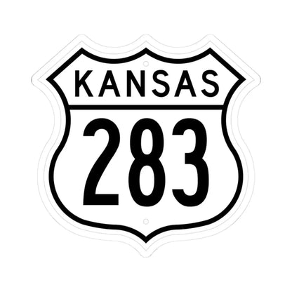 US 283 Kansas 1962 (Kansas) (Road Sign) STICKER Vinyl Kiss-Cut Decal 3 Inch White - The Sticker Space