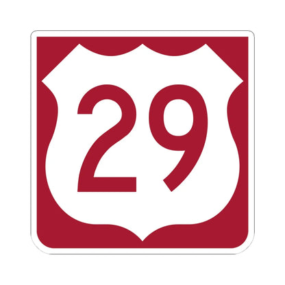 US 29 FL reversed (Florida) (Road Sign) STICKER Vinyl Kiss-Cut Decal 4 Inch White - The Sticker Space