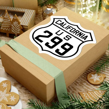 US 299 California 1926 (California) (Road Sign) STICKER Vinyl Kiss-Cut Decal - The Sticker Space