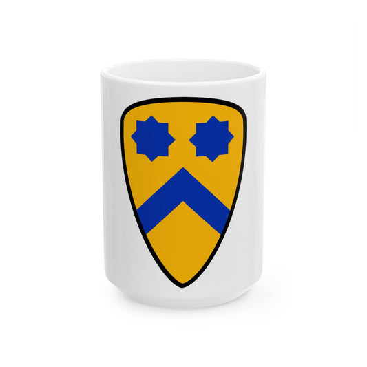 US 2nd Cavalry Division (U.S. Army) White Coffee Mug-15oz-The Sticker Space