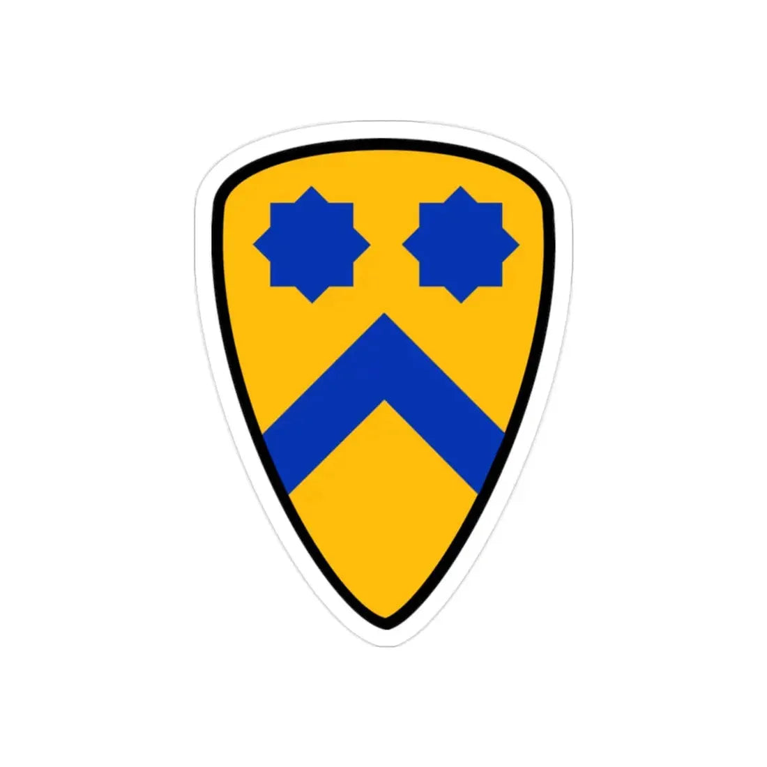 US 2nd Cavalry Division (U.S. Army) REVERSE PRINT Transparent Die-Cut STICKER 2 Inch Die-Cut Transparent - The Sticker Space