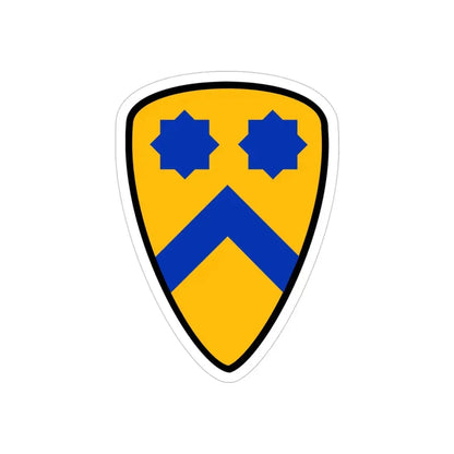 US 2nd Cavalry Division (U.S. Army) REVERSE PRINT Transparent Die-Cut STICKER 4 Inch Die-Cut Transparent - The Sticker Space