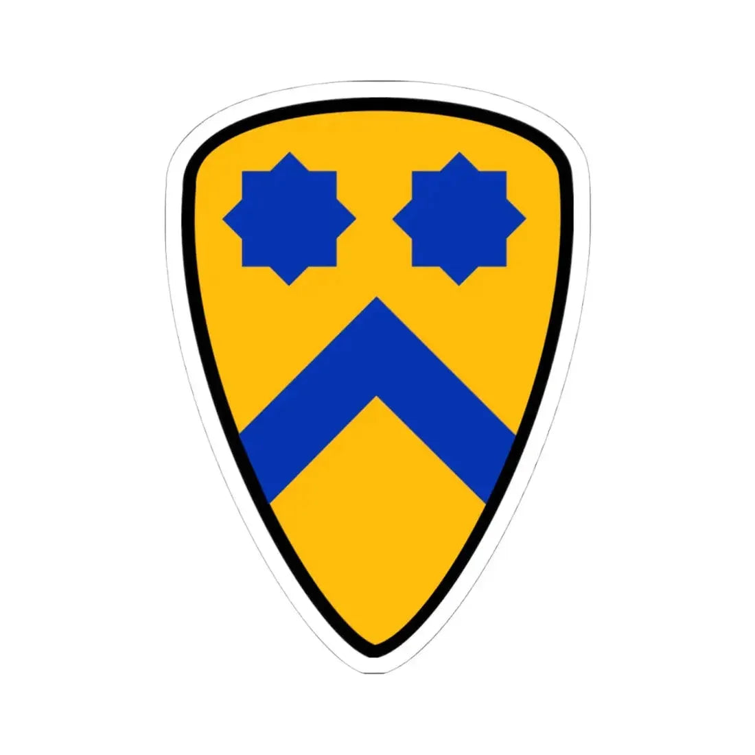 US 2nd Cavalry Division (U.S. Army) STICKER Vinyl Kiss-Cut Decal 4 Inch White - The Sticker Space