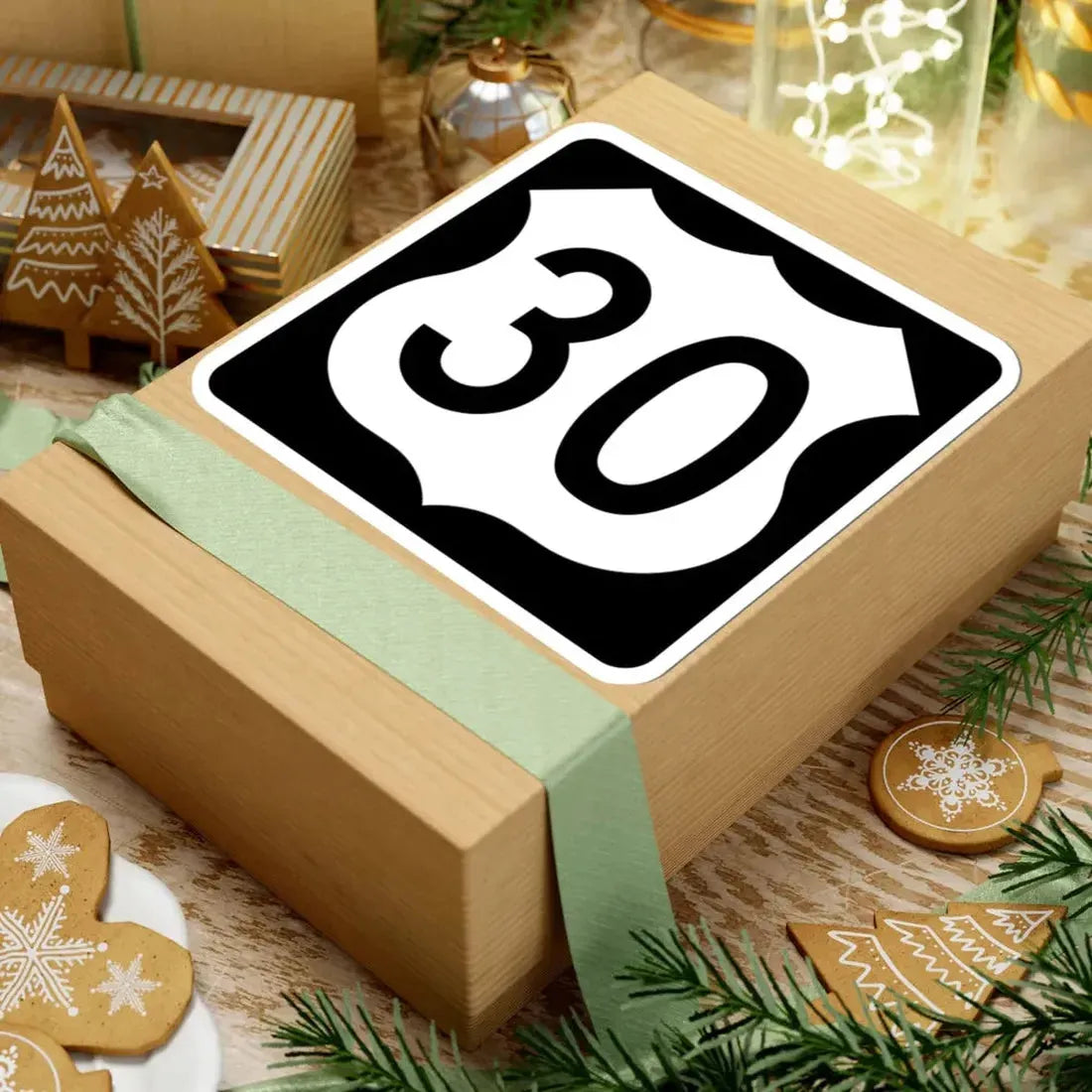 US 30 IA (Iowa) (Road Sign) STICKER Vinyl Kiss-Cut Decal - The Sticker Space