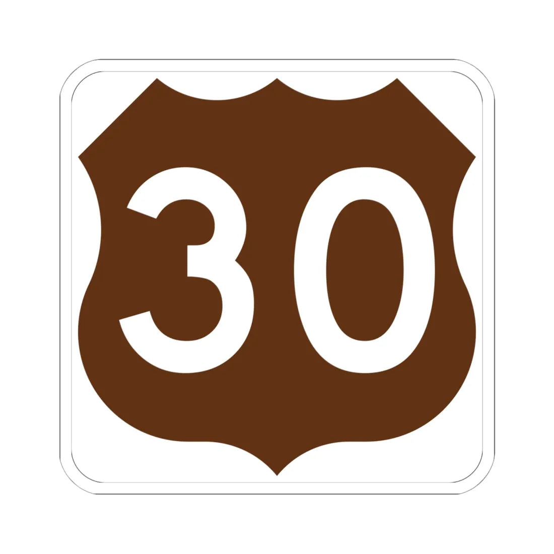 US 30 ID-Scenic (Idaho) (Road Sign) STICKER Vinyl Kiss-Cut Decal 6 Inch White - The Sticker Space