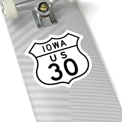 US 30 Iowa 1948 (Iowa) (Road Sign) STICKER Vinyl Kiss-Cut Decal - The Sticker Space