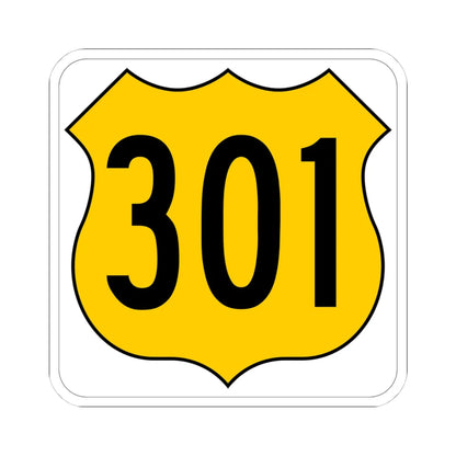 US 301 FL (Florida) (Road Sign) STICKER Vinyl Kiss-Cut Decal 4 Inch White - The Sticker Space