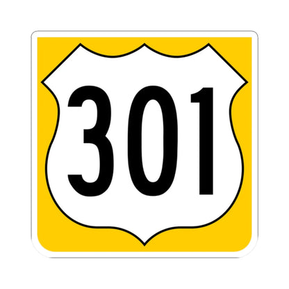 US 301 FL reversed (Florida) (Road Sign) STICKER Vinyl Kiss-Cut Decal 2 Inch White - The Sticker Space