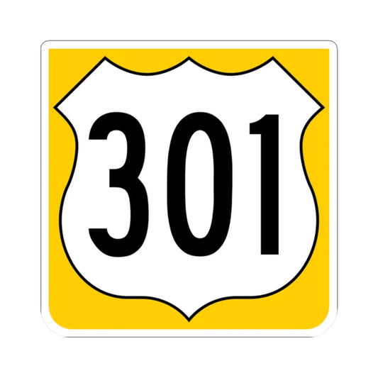 US 301 FL reversed (Florida) (Road Sign) STICKER Vinyl Kiss-Cut Decal 2 Inch White - The Sticker Space