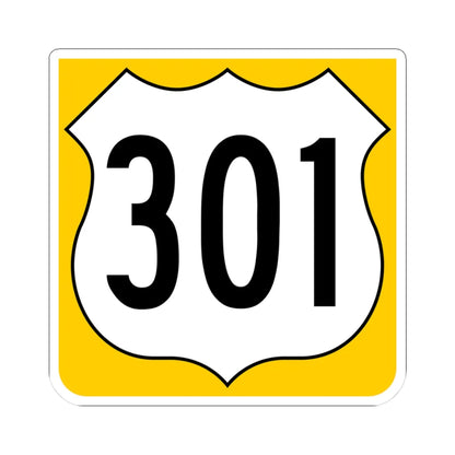 US 301 FL reversed (Florida) (Road Sign) STICKER Vinyl Kiss-Cut Decal 3 Inch White - The Sticker Space