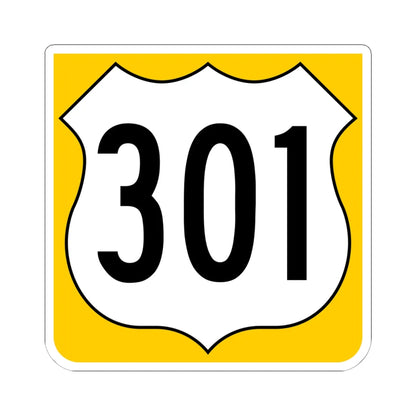 US 301 FL reversed (Florida) (Road Sign) STICKER Vinyl Kiss-Cut Decal 6 Inch White - The Sticker Space