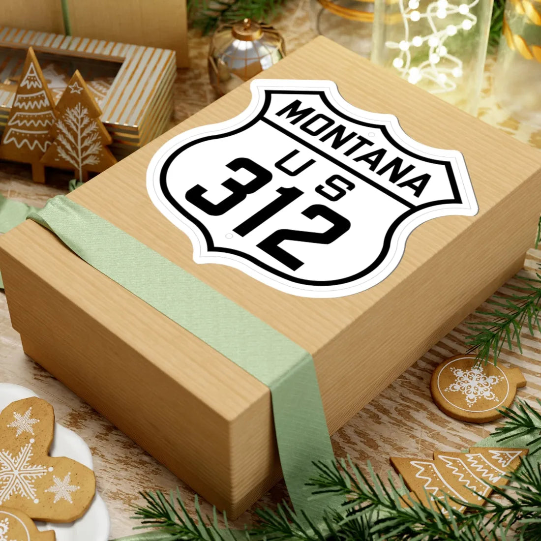 US 312 Montana 1926 (Montana) (Road Sign) STICKER Vinyl Kiss-Cut Decal - The Sticker Space