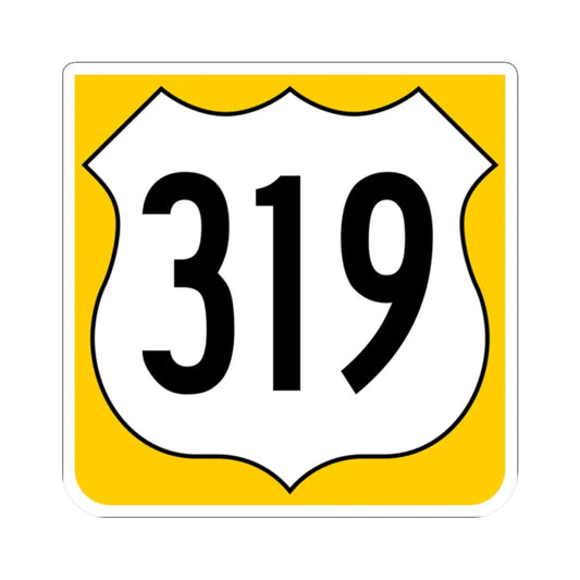 US 319 FL reversed (Florida) (Road Sign) STICKER Vinyl Kiss-Cut Decal 2 Inch White - The Sticker Space