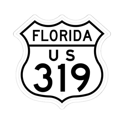US 319 Florida 1948 (Florida) (Road Sign) STICKER Vinyl Kiss-Cut Decal 6 Inch White - The Sticker Space
