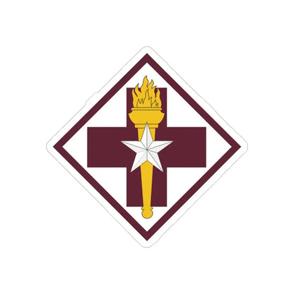 US 32nd Medical Brigade SSI (U.S. Army) REVERSE PRINT Transparent Die-Cut STICKER 6 Inch Die-Cut Transparent - The Sticker Space