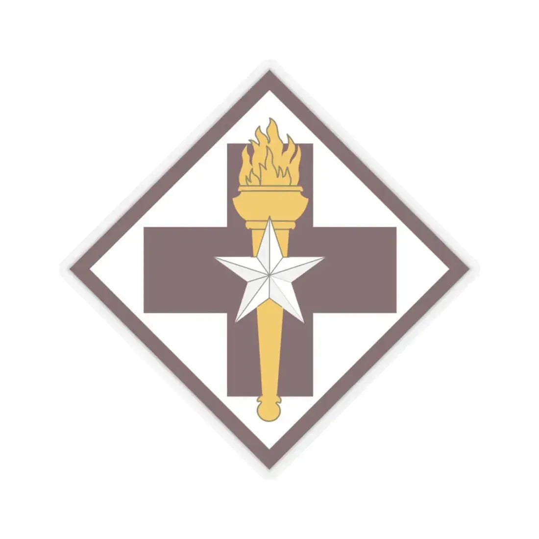 US 32nd Medical Brigade SSI (U.S. Army) STICKER Vinyl Kiss-Cut Decal 4 Inch Transparent - The Sticker Space