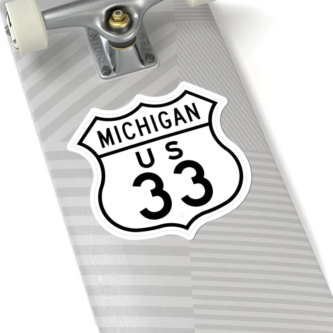 US 33 Michigan 1948 (Michigan) (Road Sign) STICKER Vinyl Kiss-Cut Decal - The Sticker Space