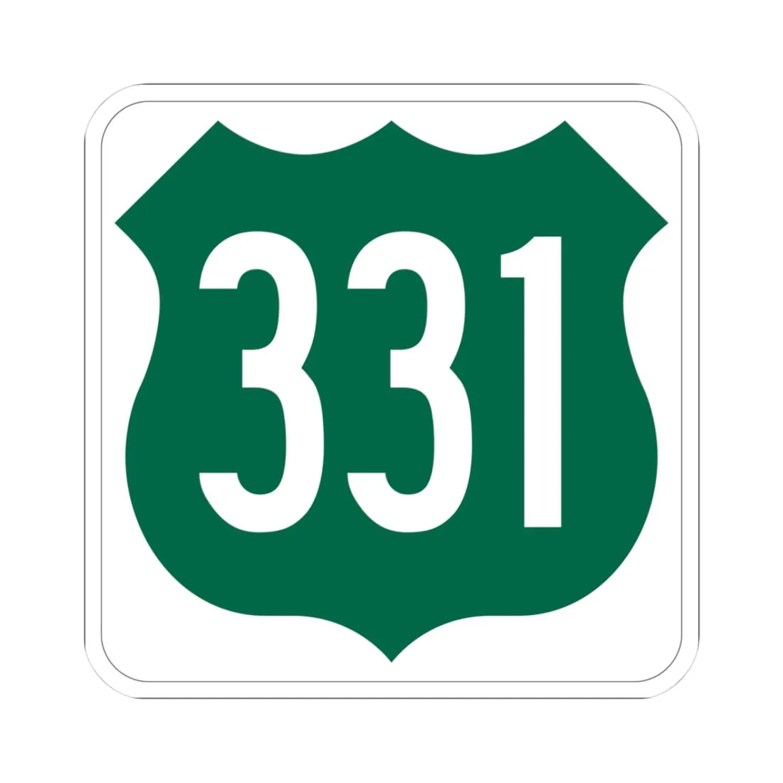 US 331 FL (Florida) (Road Sign) STICKER Vinyl Kiss-Cut Decal 3 Inch White - The Sticker Space