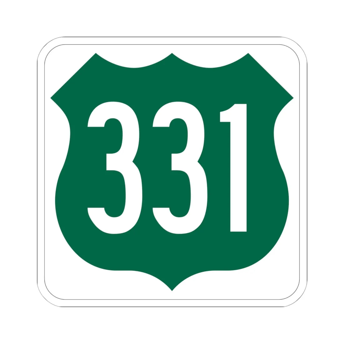 US 331 FL (Florida) (Road Sign) STICKER Vinyl Kiss-Cut Decal 6 Inch White - The Sticker Space