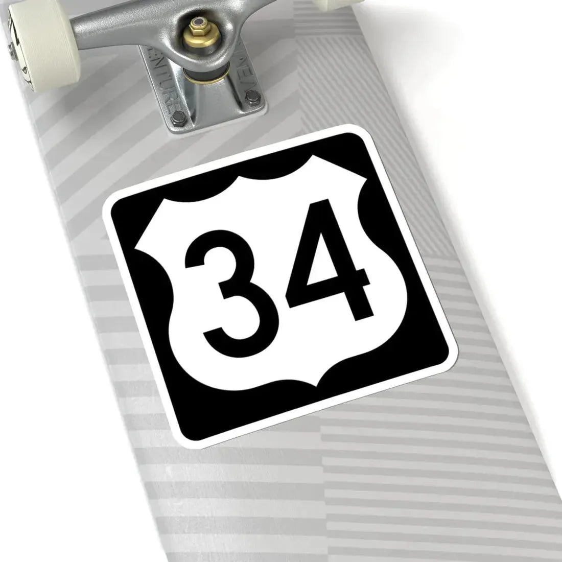 US 34 IA (Iowa) (Road Sign) STICKER Vinyl Kiss-Cut Decal - The Sticker Space